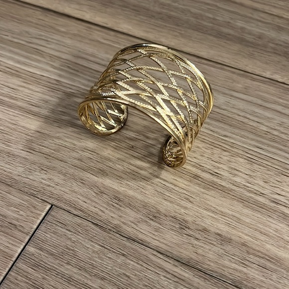 Gold Cuff Bracelet - Picture 2 of 2